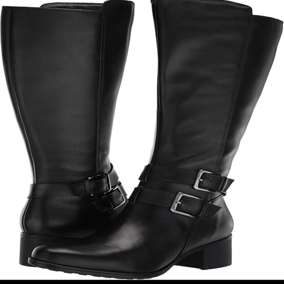 Naturalizer Shoes - NWB Naturalizer Women's Dale Black WP Leather Knee High Boots sz 8
